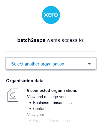 Go through the permission screen from Xero to connect your organisation.